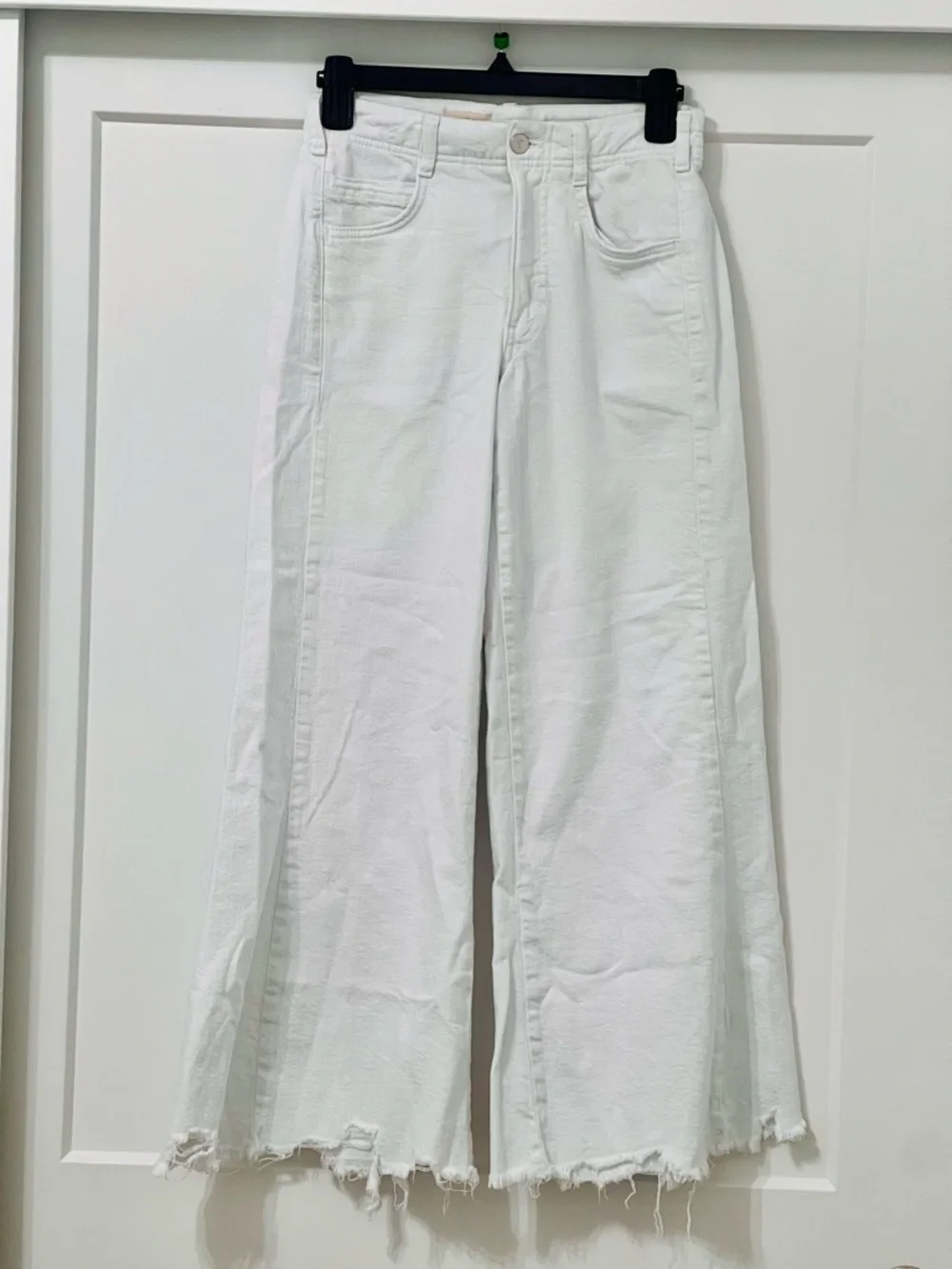 Pilcro Wide-Leg High-Rise Cream Jeans - Picture 8 of 8